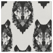 Geometrischer Wolfskopf Stoff (Nahaufnahme)