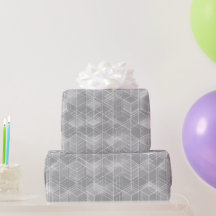 Geometrischer Würfel Grau Silber Abstraktes Muster