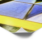 Geometrischer Yellow Rose Stil mit Art Déco Poster (Ecke)