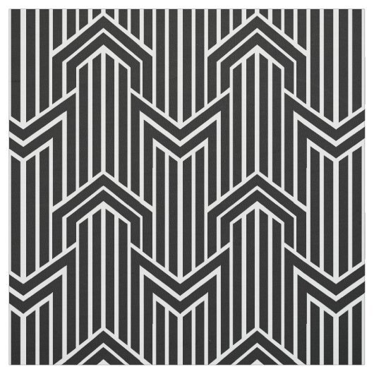 Geometrischer Zickzack Art-Deco-Stil Stoff (Muster)