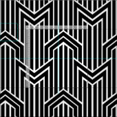 Geometrischer Zickzack Art-Deco-Stil Stoff (Kachel)