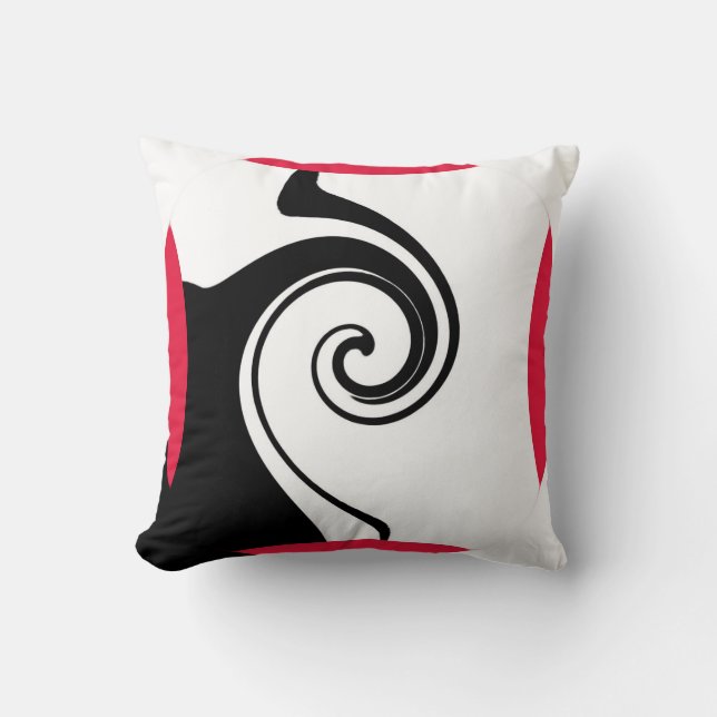 "GEOMETRISCHES 1" 16" x 16" POLYESTER-WURF-KISSEN Kissen (Vorderseite)