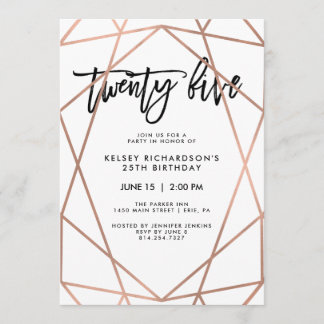 Geometrisches | 25. Geburtstags-Party des Einladung