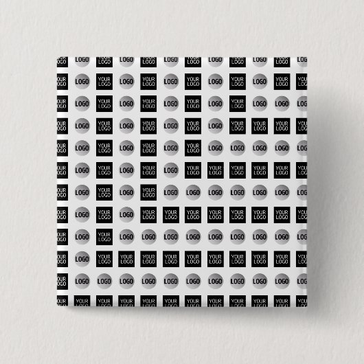Geometrisches 2 Logo Muster Design Button (Vorderseite)