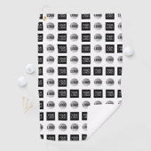 Geometrisches 2 Logo Musterdesign Golfhandtuch (Insitu)