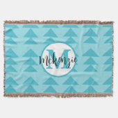 Geometrisches 3a-Muster für Monogram Decke (Vorderseite)