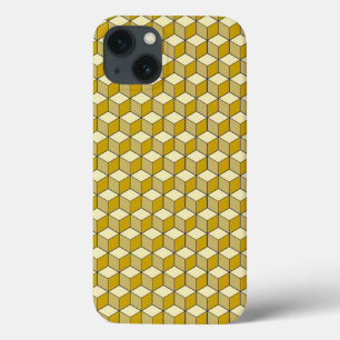 Geometrisches 3d-Kubus-Abstract-Design gelb Case-Mate iPhone Hülle
