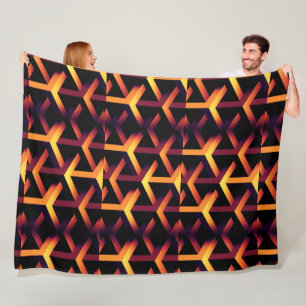 Geometrisches 3D-Optik-Illusionsmuster-Fleece-Deck Fleecedecke