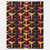Geometrisches 3D-Optik-Illusionsmuster-Fleece-Deck Fleecedecke (Vorderseite)