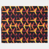 Geometrisches 3D-Optik-Illusionsmuster-Fleece-Deck Fleecedecke (Vorderseite (Horizontal))