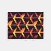 Geometrisches 3D-Optik-Illusionsmuster-Fleece-Deck Fleecedecke (Vorderseite (Horizontal))