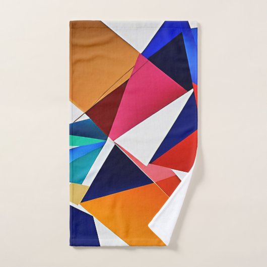 Geometrisches Abstrackt Badhandtuch Set (Handtuch)