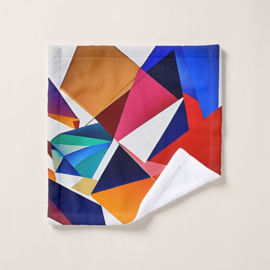 Geometrisches Abstrackt Badhandtuch Set (Waschlappen)
