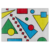 [Geometrisches Abstrakt #1] Fett Primärfarbglas  Schneidebrett (Vorderseite)