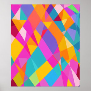 Geometrisches Abstrakt Art AI Art Poster