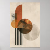 Geometrisches Abstrakt Boho Poster (Vorne)