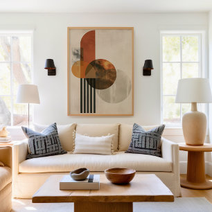 Geometrisches Abstrakt Boho Poster