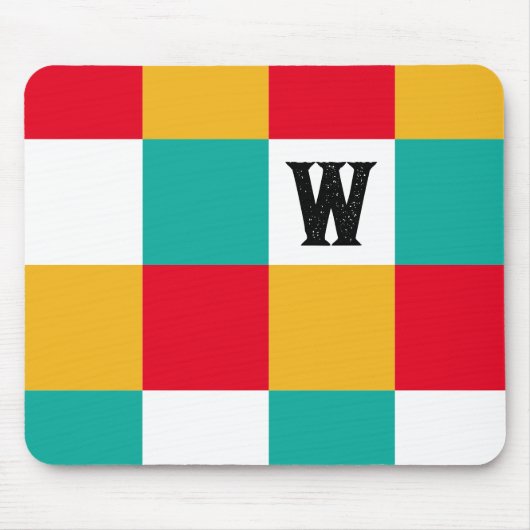 Geometrisches Abstrakt farbiges Personalisiertes M Mousepad (Vorne)