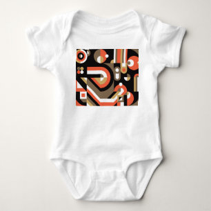 Geometrisches Abstrakt: Futuristisches Artwork-Des Baby Strampler