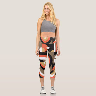 Geometrisches Abstrakt: Futuristisches Artwork-Des Capri Leggings