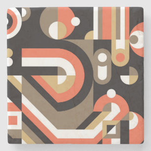Geometrisches Abstrakt: Futuristisches Artwork-Des Steinuntersetzer