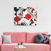 Geometrisches Abstrakt Leinwanddruck (Insitu (Wohnzimmer))