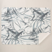 Geometrisches Abstrakt minimales Design moderner F Sherpadecke (Vorderseite (Horizontal))