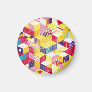 Geometrisches, abstrakt nahtloses Vintages Design. Magnet