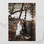 Geometrisches Abstrakt-Rahmen-GoldWedding Folieneinladung (Rückseite)