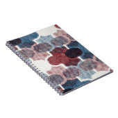Geometrisches Abstrakt Red Blue Muster Notizblock (Rechte Seite)