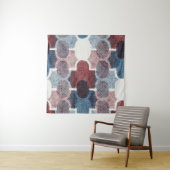Geometrisches Abstrakt Red Blue Muster Wandteppich (Beispiel (Horizontal))