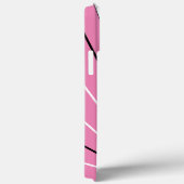 Geometrisches Abstrakt rosa Schwarz-weißes Monogra Case-Mate iPhone Hülle (Rückseite / Rechts)