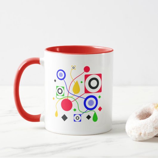 Geometrisches abstrakt tasse (Mit Donut)
