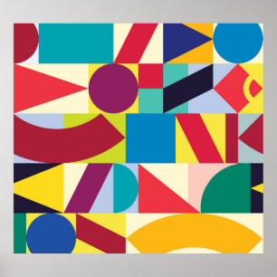 Geometrisches Abstrakt: Vintages Nahtloses Muster. Poster