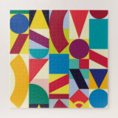 Geometrisches Abstrakt: Vintages Nahtloses Muster. Puzzle (Horizontal)