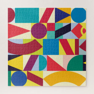 Geometrisches Abstrakt: Vintages Nahtloses Muster. Puzzle