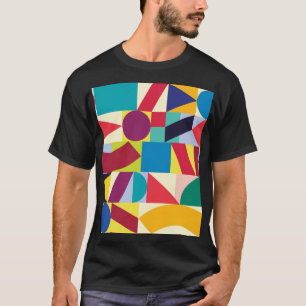 Geometrisches Abstrakt: Vintages Nahtloses Muster. T-Shirt