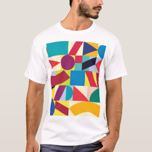 Geometrisches Abstrakt: Vintages Nahtloses Muster. T-Shirt