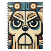 Geometrisches Abstrakte Dog-Face-Notebook Notizblock (Vorderseite)
