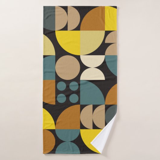 Geometrisches abstraktes Artwork-Poster mit farben Badehandtuch (Badehandtuch)