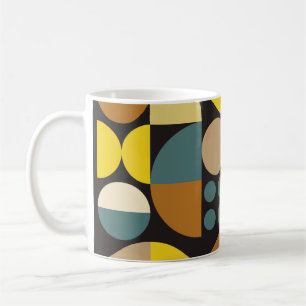 Geometrisches abstraktes Artwork-Poster mit farben Kaffeetasse