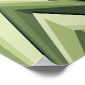 Geometrisches abstraktes Design in grünen Farbtöne Poster (Ecke)