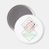 Geometrisches abstraktes Design Magnet (Vorderseite/Rückseite)