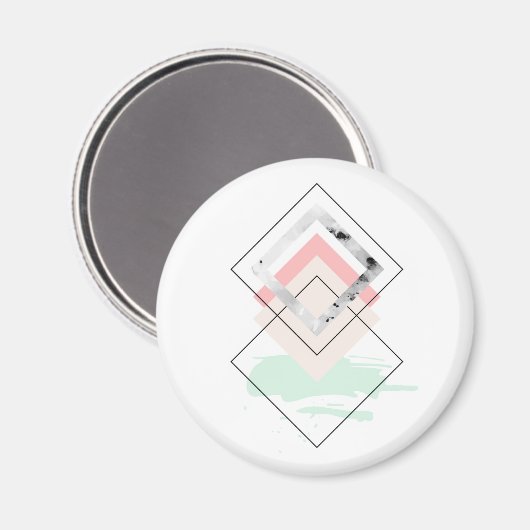 Geometrisches abstraktes Design Magnet (Vorderseite/Rückseite)