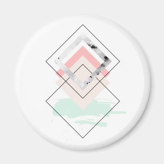 Geometrisches abstraktes Design Magnet (Vorne)