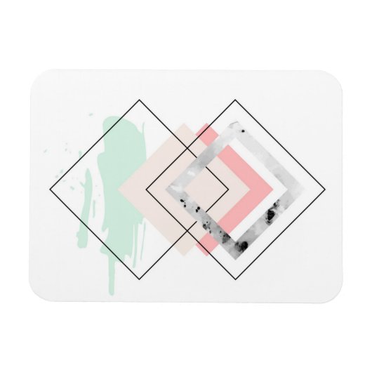 Geometrisches abstraktes Design Magnet (Horizontal)