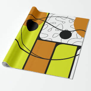 Geometrisches abstraktes Design mit fetten Formen Geschenkpapier