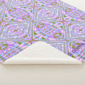 Geometrisches abstraktes Diamantmuster Sherpadecke (3/4)