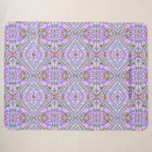Geometrisches abstraktes Diamantmuster Sherpadecke (Vorderseite (Horizontal))