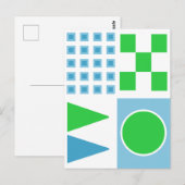 Geometrisches Abstraktes Fliesendesign Postkarte (Vorne/Hinten)
